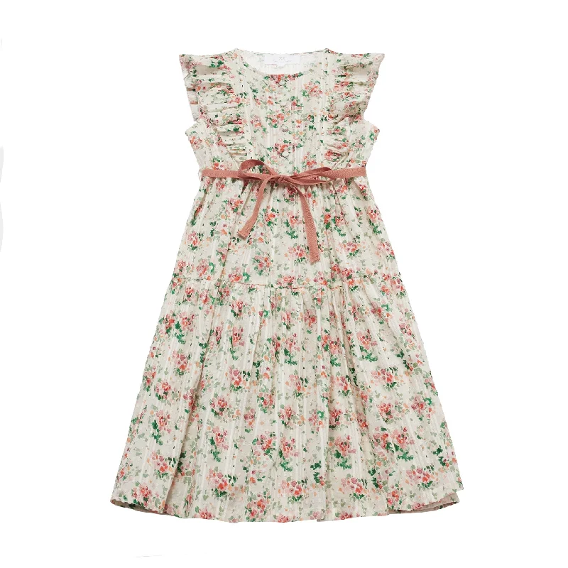Cera Una Volta Pink Flower Bella Dress Tunics Short Trendy