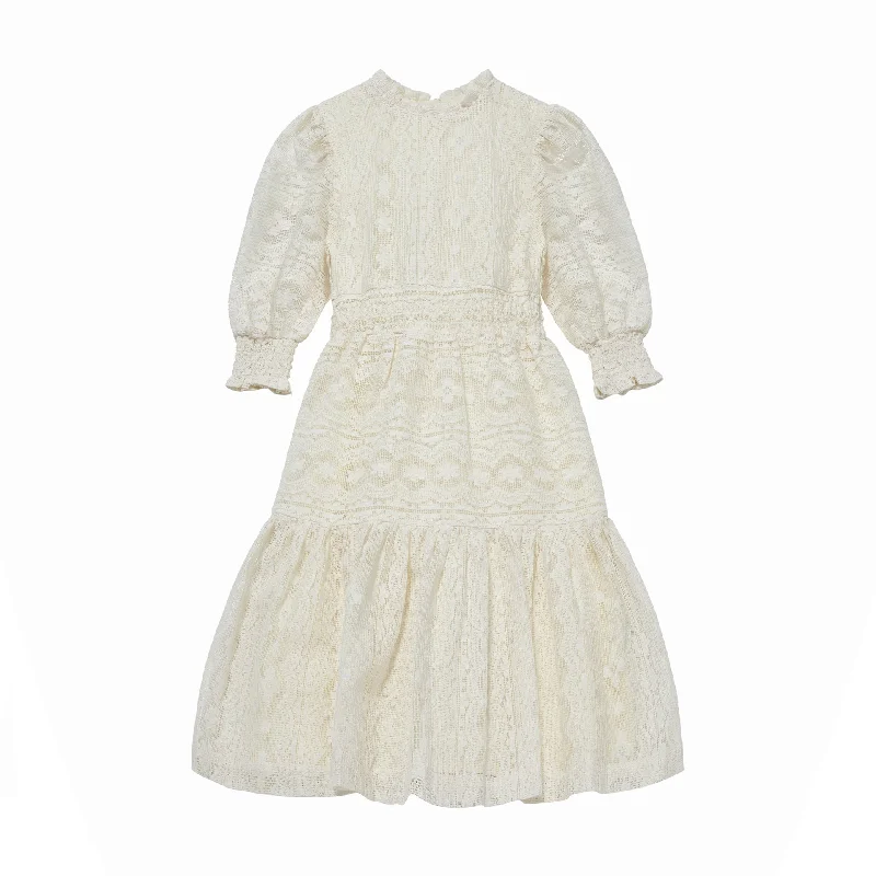 Cera Una Volta White Amanda Dress Turtleneck Warm Winter