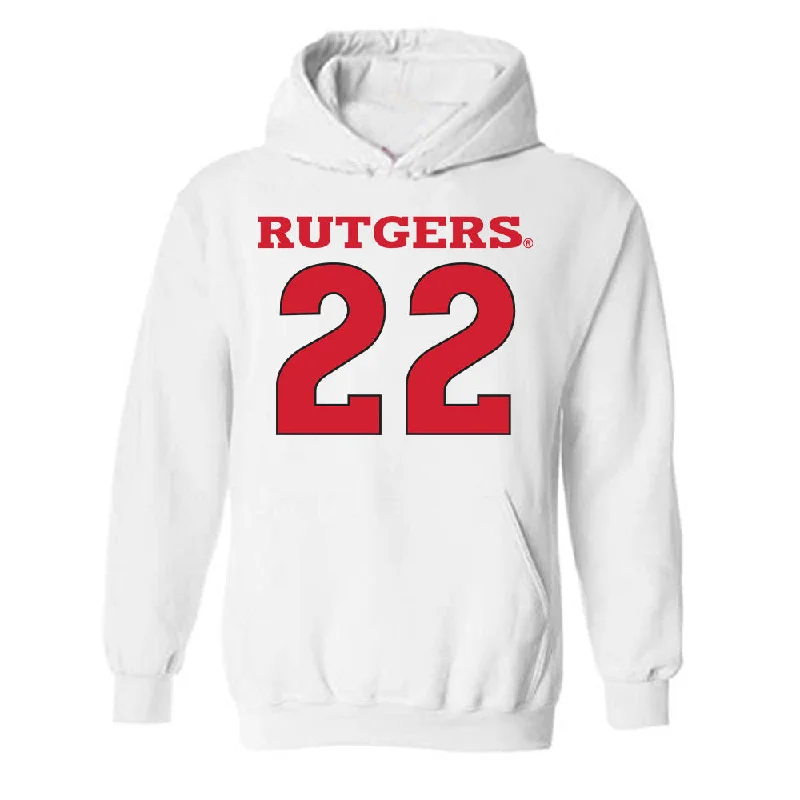 Rutgers - NCAA Women's Basketball : Zachara Perkins - Sport Shersey Hooded Sweatshirt Hoodie with Elastic Waist Stretchable Comfortable