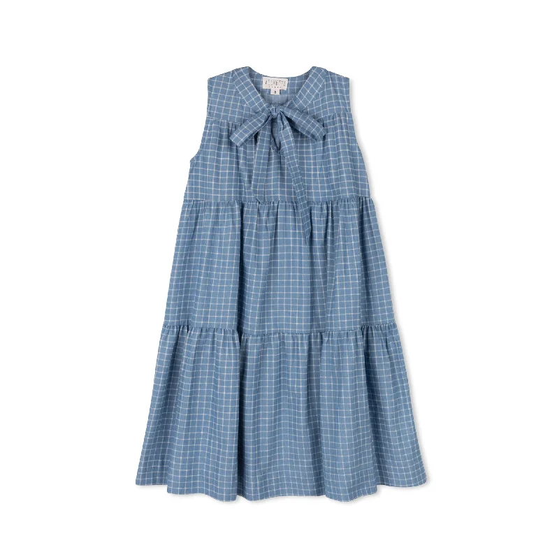 Velvette Label Denim Plaid Dress Tunics Plaid country