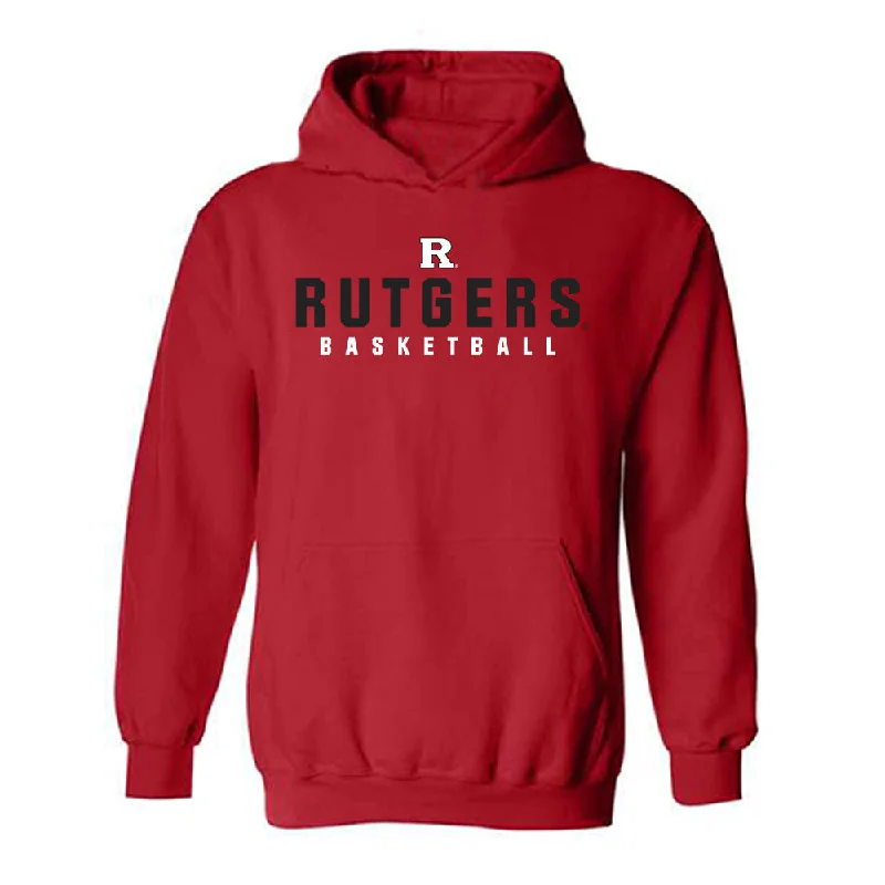 Rutgers - NCAA Women's Basketball : Zachara Perkins - Classic Shersey Hooded Sweatshirt Hoodie with Hem Drawcord Adjustable Customizable