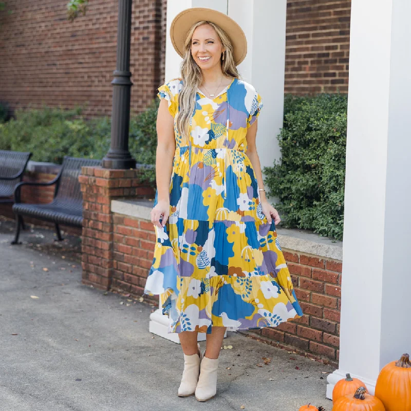 Love And Care Dress, Mustard Tunics Sophisticated sleek