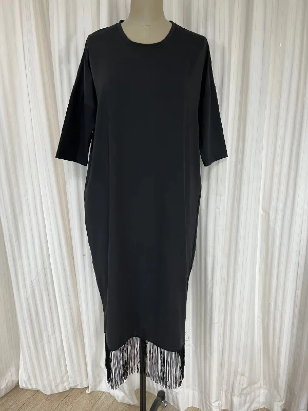 Swimsuit Dress DR2305S- Black Playful Pattern Swimsuit