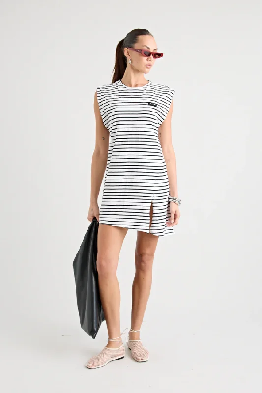 Sorrentino Dress White Black Tunics Winter warm