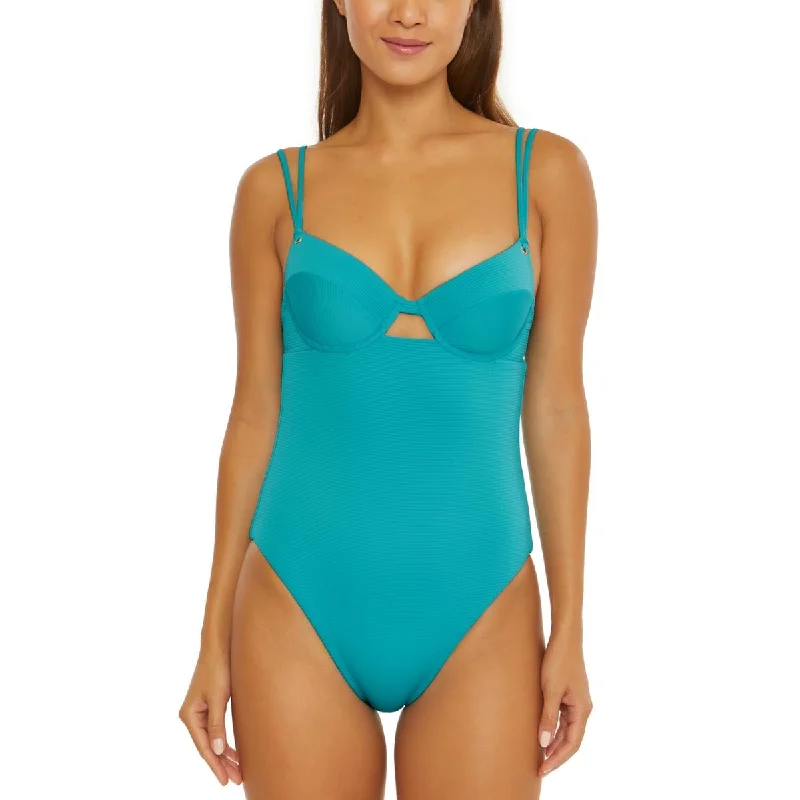 Trina Turk Womens Underwire  One-Piece Swimsuit Sleek Racerback Swimsuit