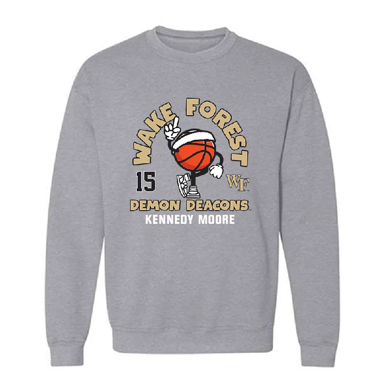 Wake Forest - NCAA Women's Basketball : Kennedy Moore - Fashion Shersey Crewneck Sweatshirt Hoodie with Set-In Sleeves Structured Classic