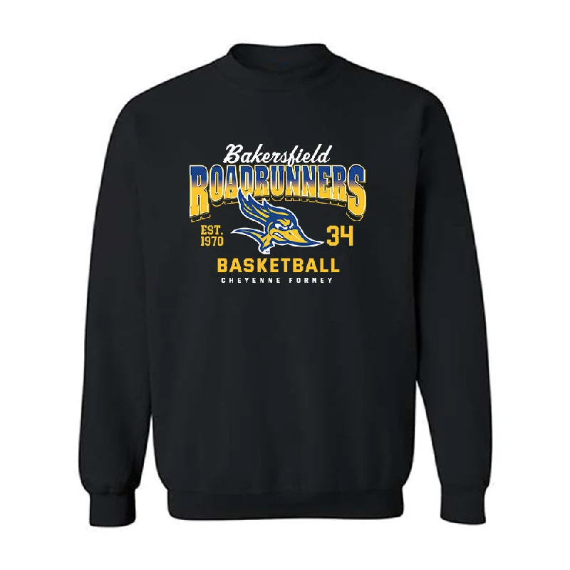 CSU Bakersfield - NCAA Women's Basketball : Cheyenne Forney - Classic Fashion Shersey Crewneck Sweatshirt Hoodie with Hem Frayed Vintage Worn