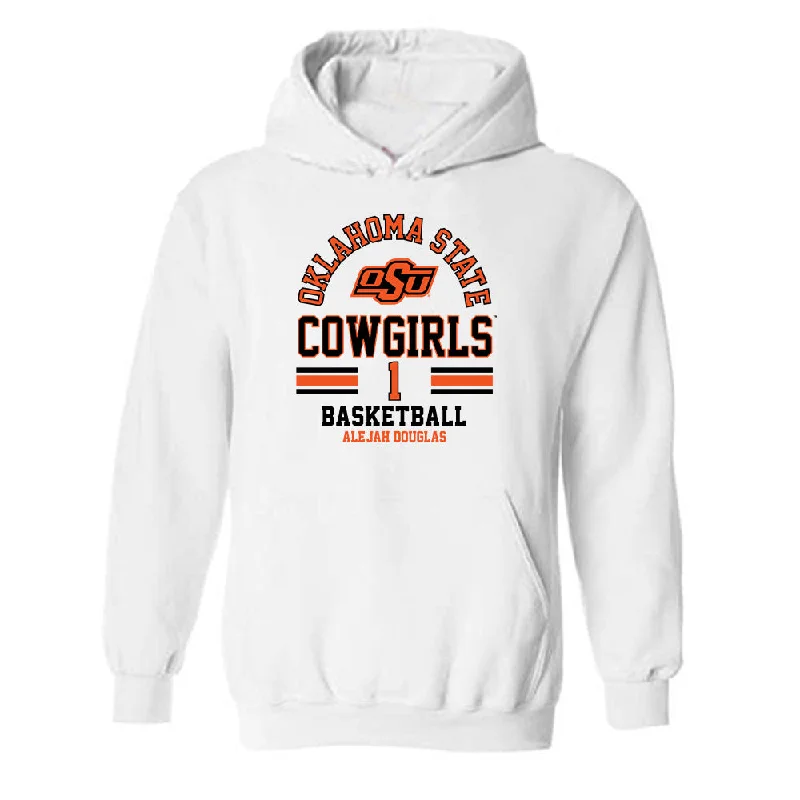 Oklahoma State - NCAA Women's Basketball : Ale'jah Douglas - Classic Fashion Shersey Hooded Sweatshirt Hoodie with Neon Bright Vibrant Oklahoma State - NCAA Women's Basketball : Ale'jah Douglas - Classic Fashion Shersey Hooded Sweatshirt Hoodie with Neon Bright Vibrant