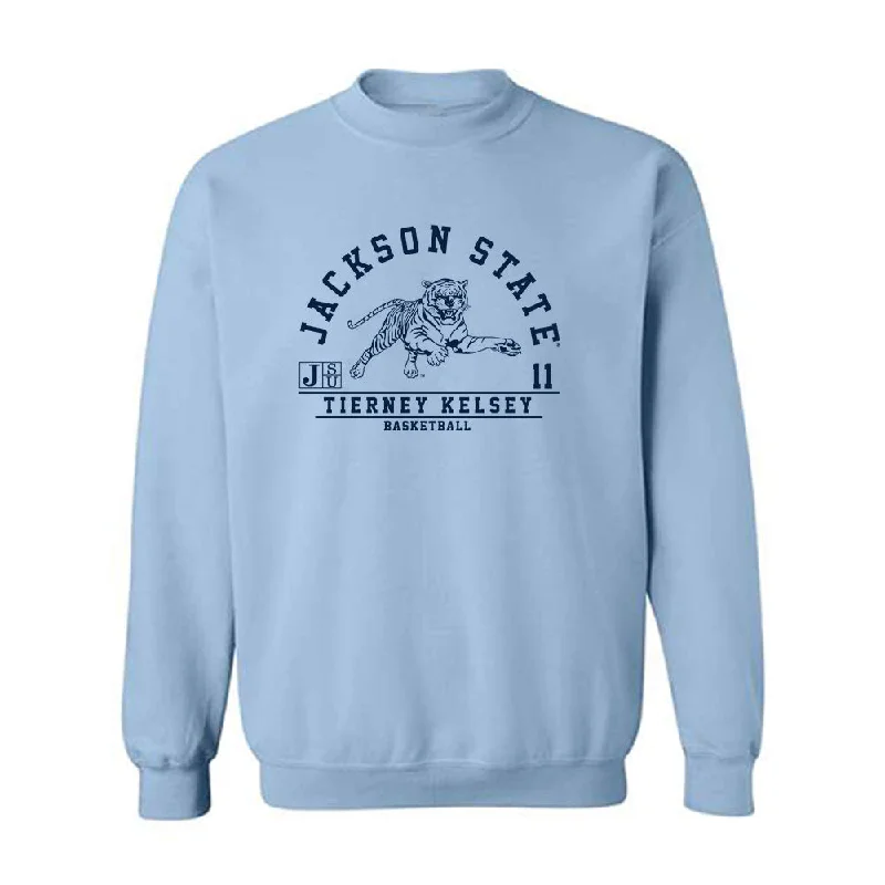 Jackson State - NCAA Women's Basketball : Tierney Kelsey - Classic Fashion Shersey Crewneck Sweatshirt Hoodie with Drawstring Waist Adjustable Fitted