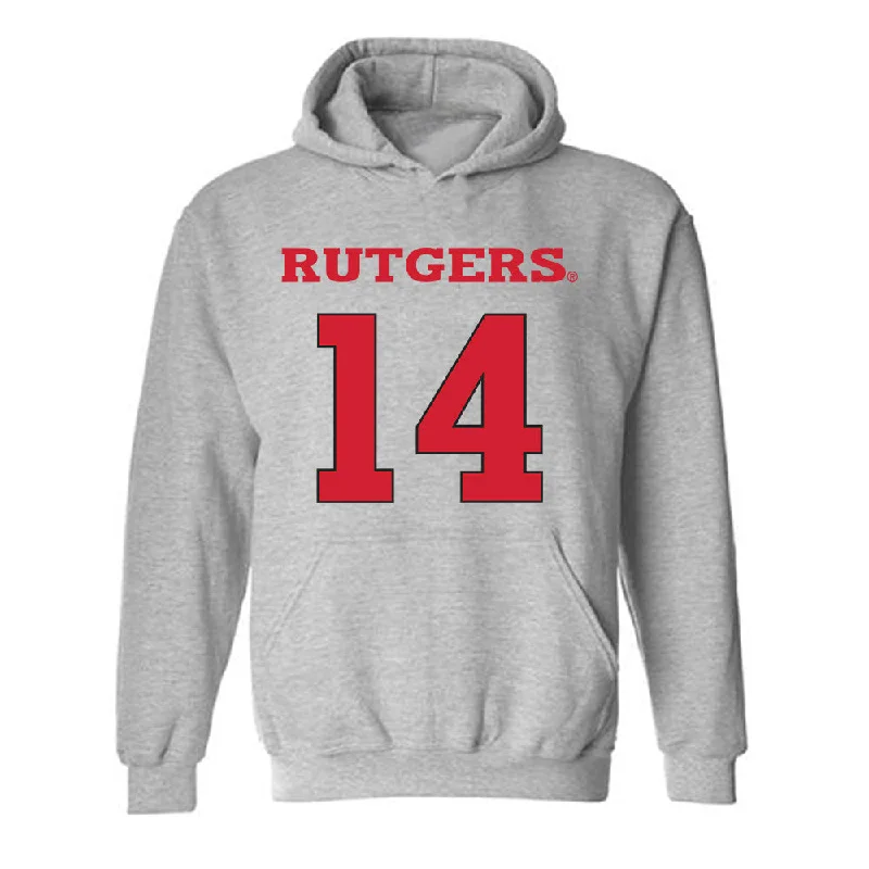 Rutgers - NCAA Women's Basketball : Jojo Lacey - Sports Shersey Hooded Sweatshirt Oversized Hoodie Comfort Casual
