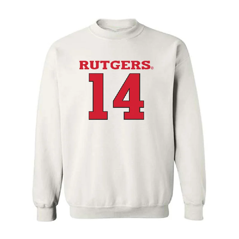 Rutgers - NCAA Women's Basketball : Jojo Lacey - Sport Shersey Crewneck Sweatshirt Hoodie with Side Slits Relaxed Casual