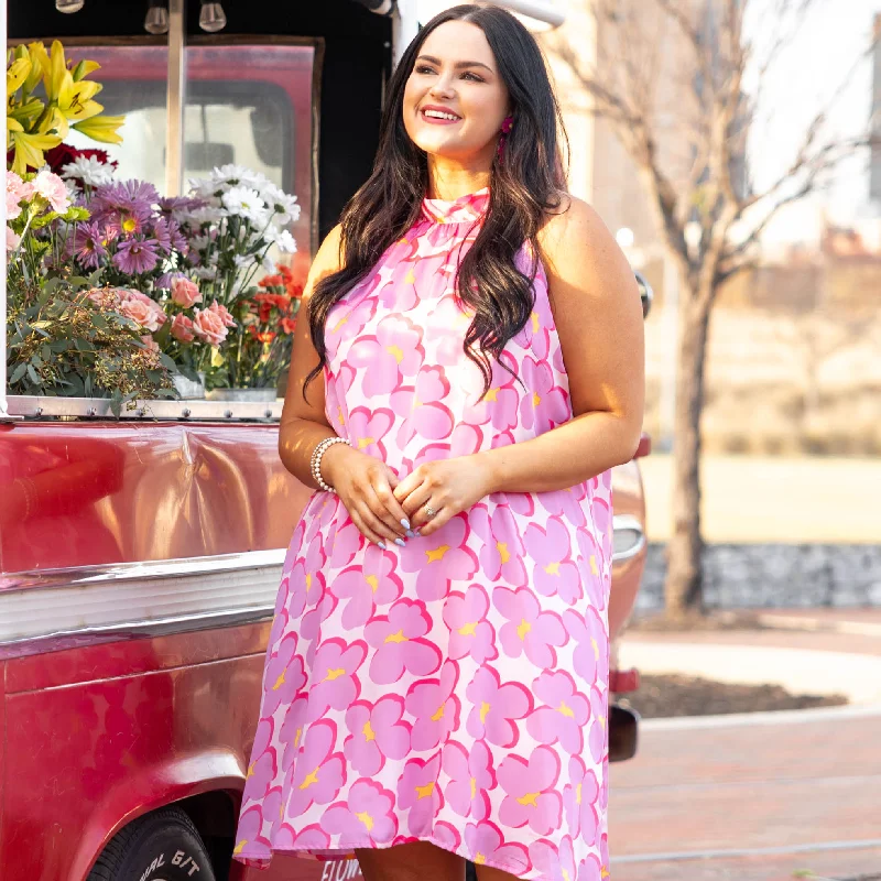 Style Me Daisy Dress, Candy Magenta empire Waist empire