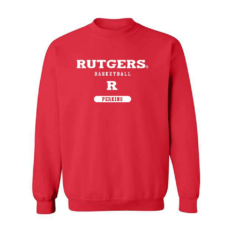 Rutgers - NCAA Women's Basketball : Zachara Perkins - Classic Shersey Crewneck Sweatshirt Hoodie with Hem Fringe Bohemian Relaxed