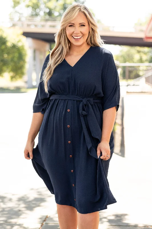 Hopelessly Yours Dress, Navy Tunics Practical durable