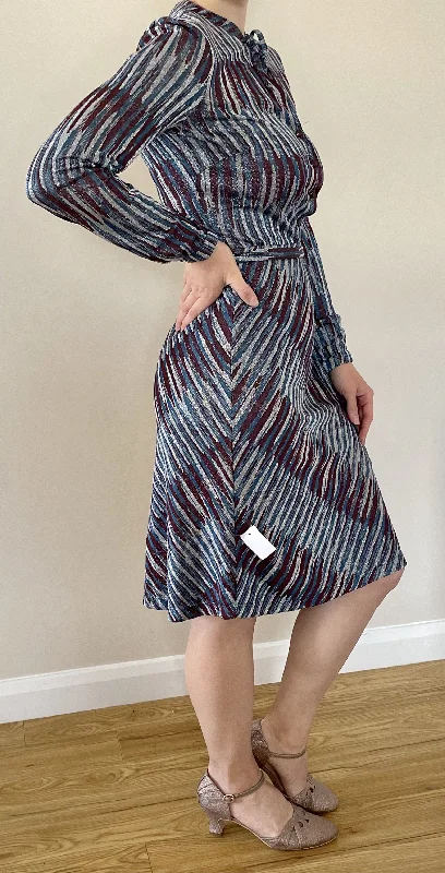 Burnish Sparkle Dress Boat Neckline Classic
