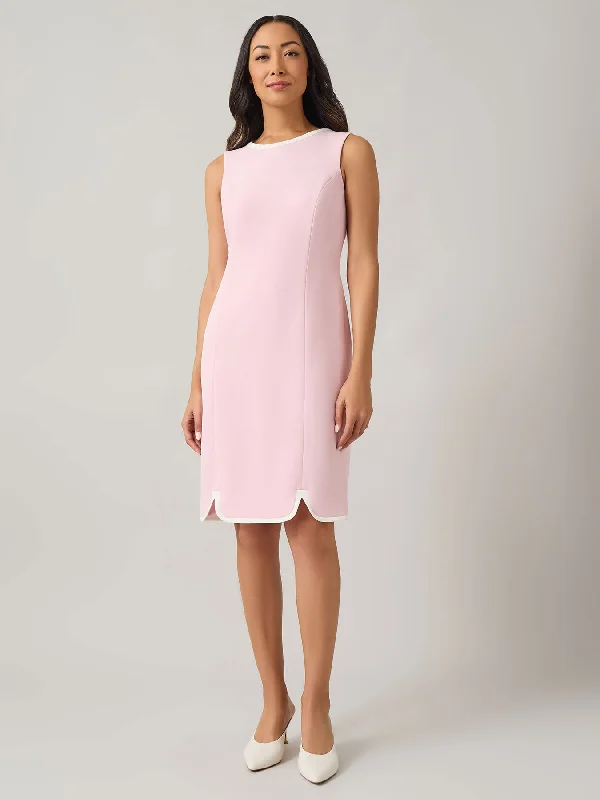 Princess Seam Sheath Dress, Stretch Crepe Tunics Formal black
