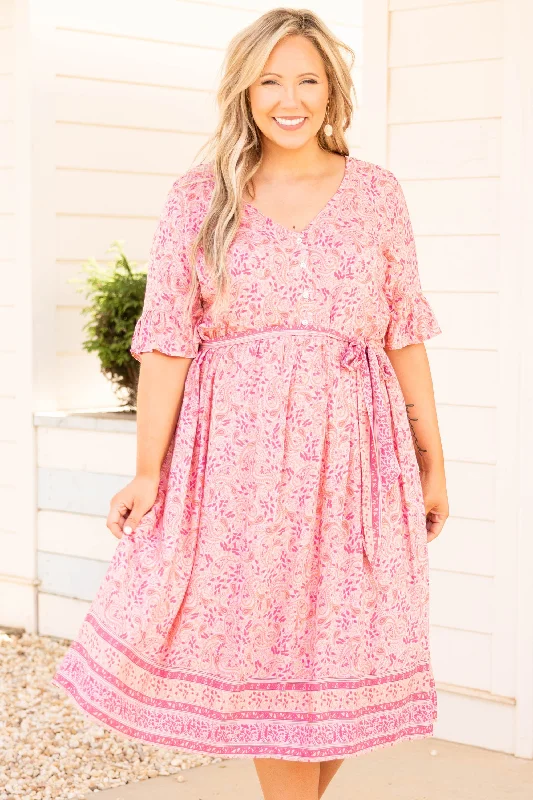 Angel Energy Dress, Pink Tunics Silk luxurious