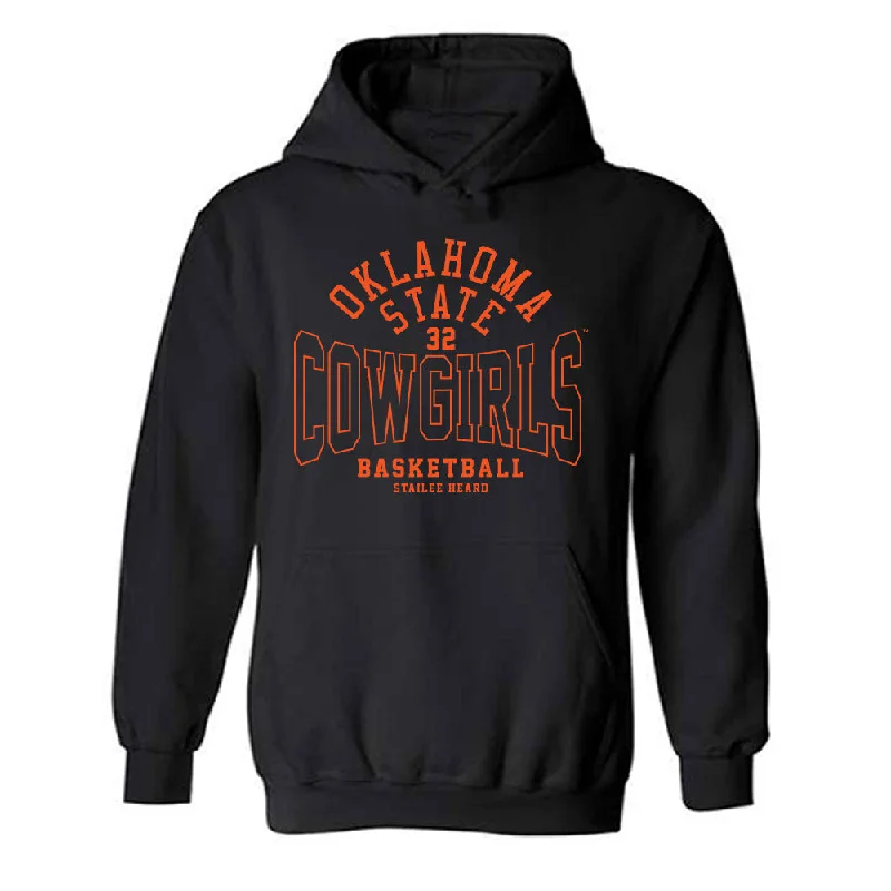 Oklahoma State - NCAA Women's Basketball : Stailee Heard - Classic Fashion Shersey Hooded Sweatshirt Hoodie with Slit Hem Functional Movement