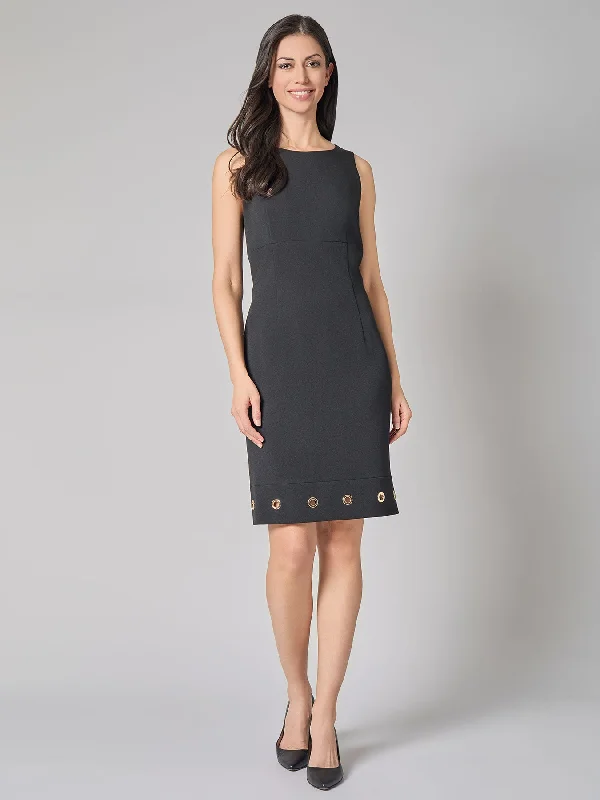 Grommet Trim Dress, Iconic Stretch Crepe Tunics Velvet soft