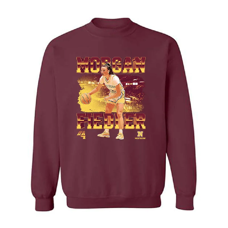 NSU - NCAA Women's Basketball : Morgan Fiedler - Player Collage Crewneck Sweatshirt Hoodie with Magnetic Closure Innovative Modern