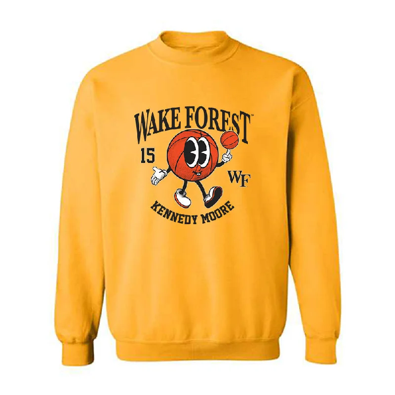 Wake Forest - NCAA Women's Basketball : Kennedy Moore - Fashion Shersey Crewneck Sweatshirt Hoodie with Belted Waist Structured Tailored