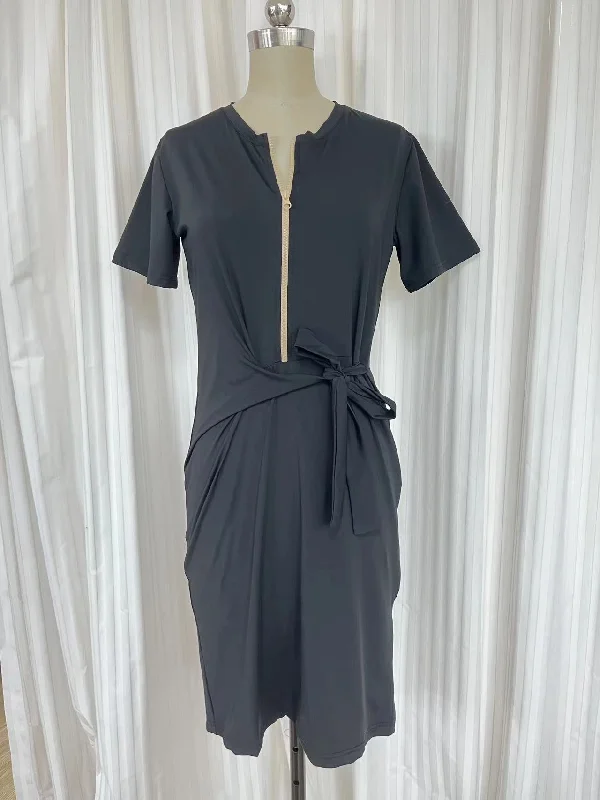 Swimsuit DR2308BS -Wrapped dress with zip- Black Comfortable Swim Shorts
