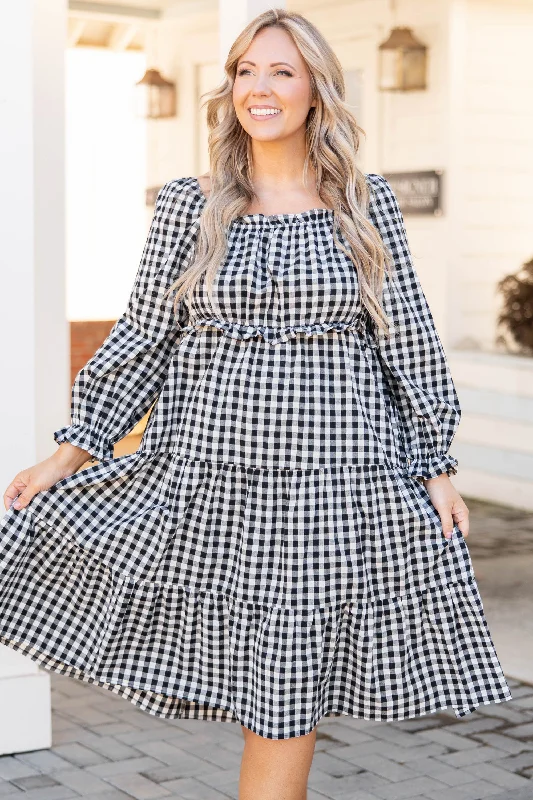 Afternoon Picnics Dress, Black Tunics Sophisticated sleek