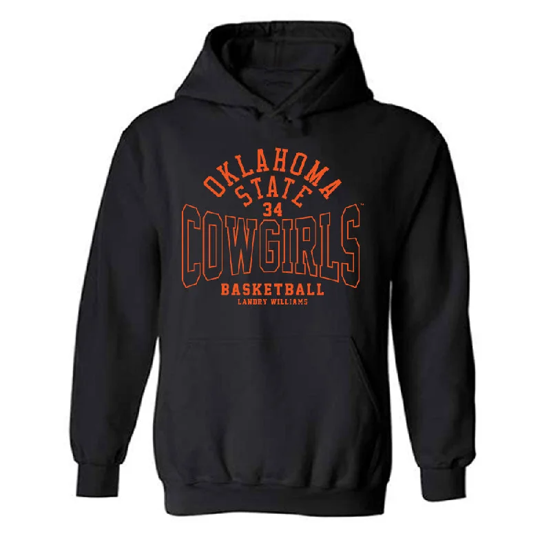 Oklahoma State - NCAA Women's Basketball : Landry Williams - Classic Fashion Shersey Hooded Sweatshirt Hoodie with Hem Elastic Stretchable Comfortable