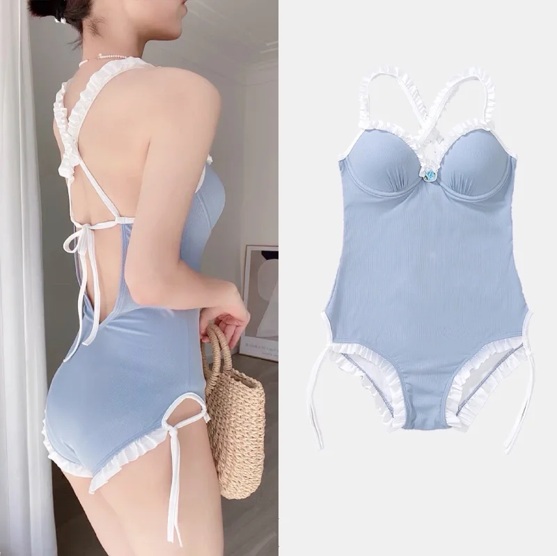 Cute one-piece swimsuit PL51902 Strapless Swimsuit Top
