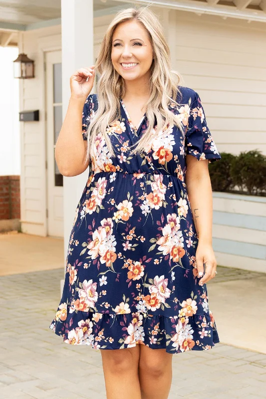 Valley Gal Dress, Navy Tunics Canvas sturdy