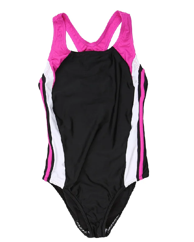 Speedo Black Pink & White swimsuit - M Bold Color Swimsuit