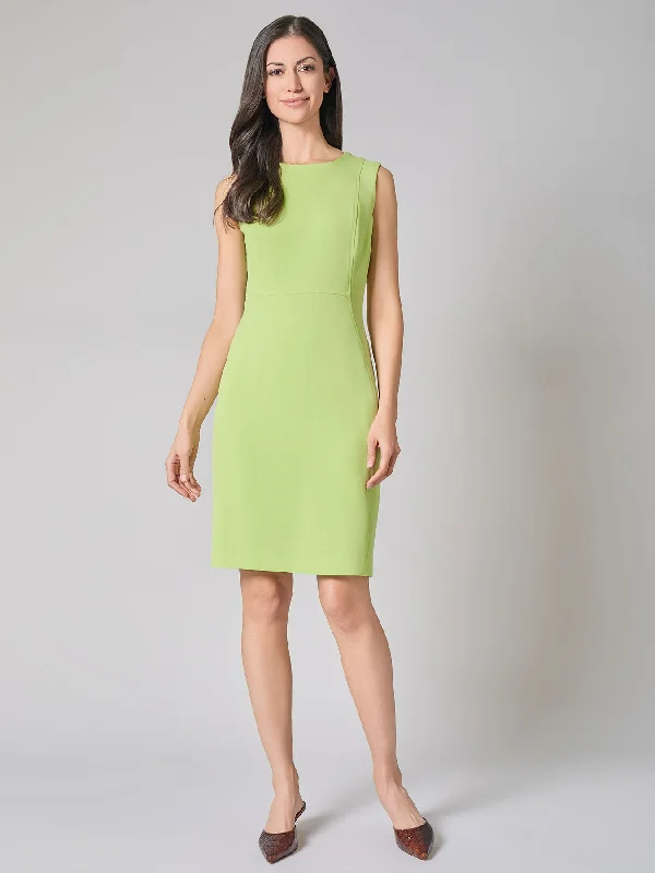 Princess Seam Sheath Dress, Stretch Crepe Tunics Fleece cozy