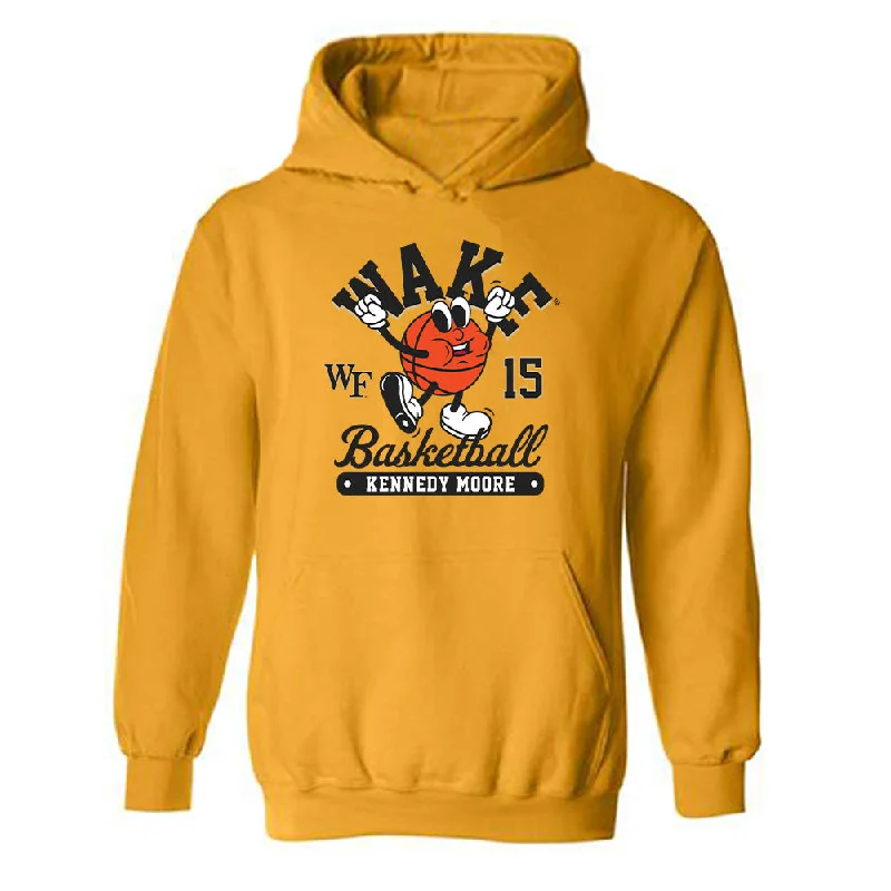 Wake Forest - NCAA Women's Basketball : Kennedy Moore - Fashion Shersey Hooded Sweatshirt Hoodie with Elastic Cuffs Stretchable Comfortable