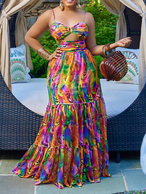 Floral Print Shirred Cami Dress Tunics Velvet soft