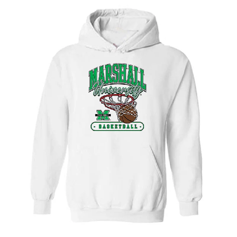 Marshall - NCAA Women's Basketball : Timberlynn Yeast - Sports Shersey Hooded Sweatshirt Hoodie with Bell Sleeves Flared Feminine Marshall - NCAA Women's Basketball : Timberlynn Yeast - Sports Shersey Hooded Sweatshirt Hoodie with Bell Sleeves Flared Feminine