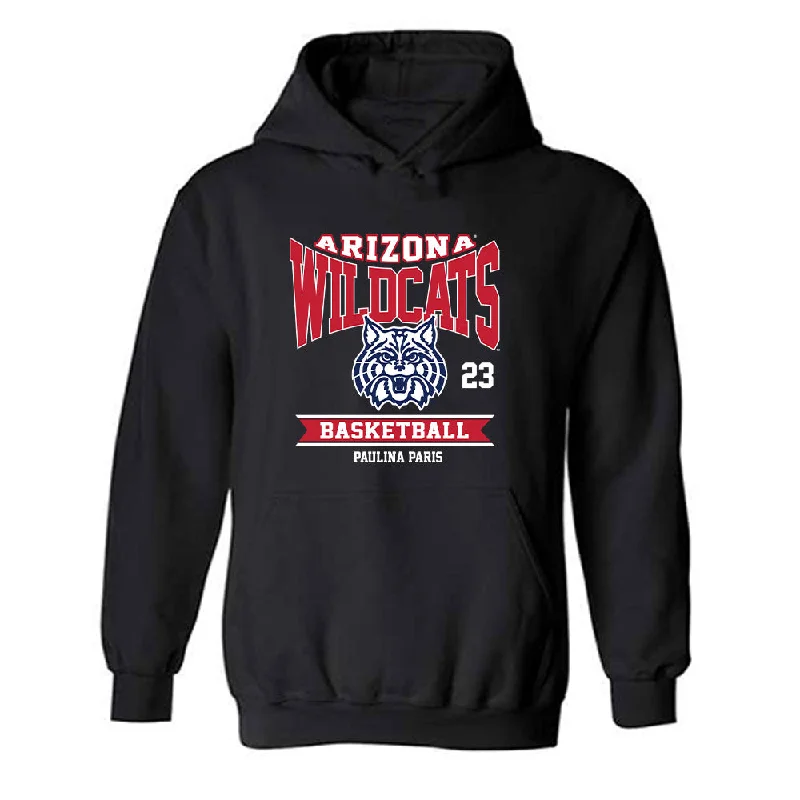 Arizona - NCAA Women's Basketball : Paulina Paris - Classic Fashion Shersey Hooded Sweatshirt Hoodie with Rhinestones Sparkly Elegant