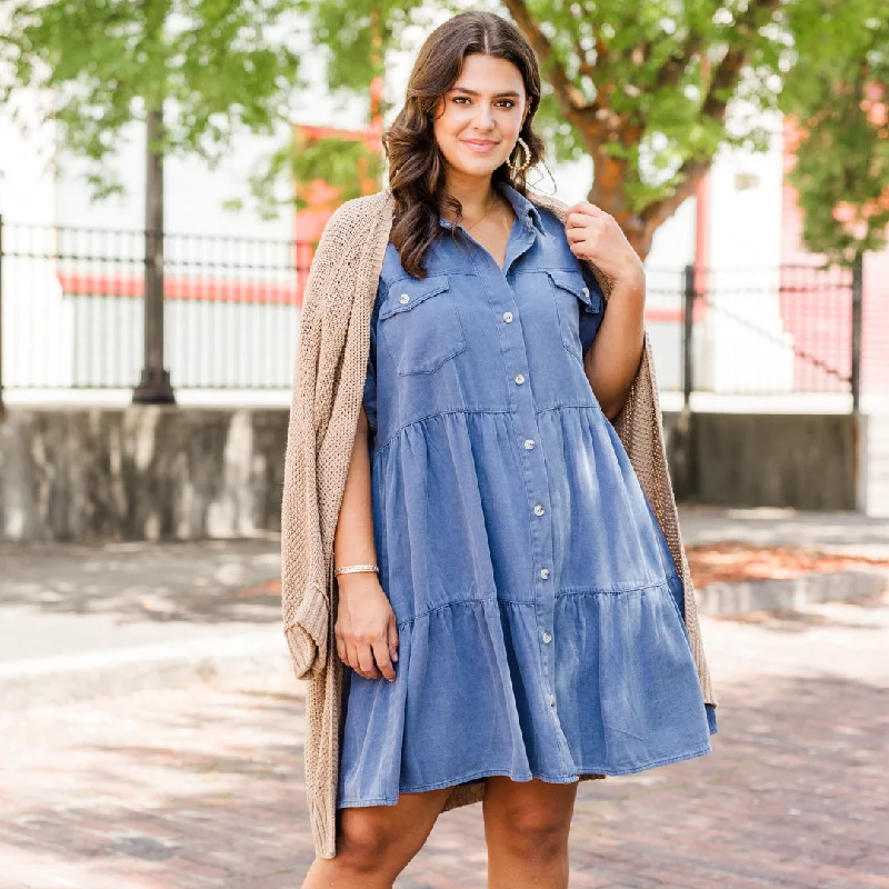 Lost In A Daze Dress, Navy Elegant Long Evening