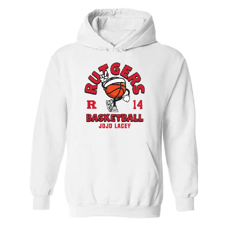 Rutgers - NCAA Women's Basketball : Jojo Lacey - Hooded Sweatshirt Hoodie with Ribbed Cuffs Snug Fit Comfort