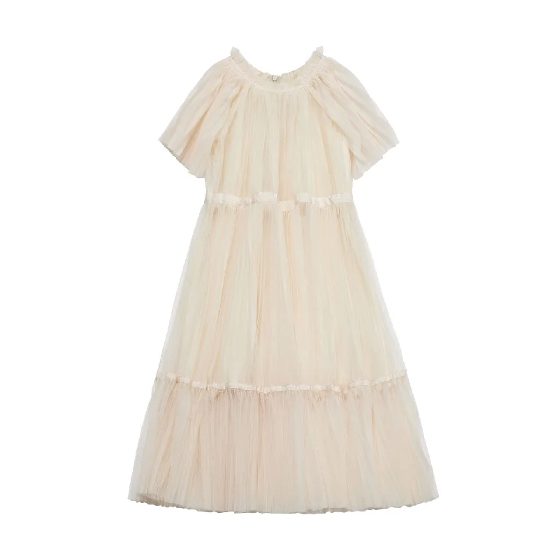 Cera Una Volta Cream Sherry Dress Tunics Long Elegant
