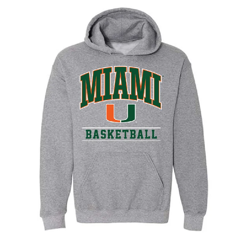 Miami - NCAA Women's Basketball : Sophia Zulich - Classic Shersey Hooded Sweatshirt Hoodie with Neon Bright Vibrant