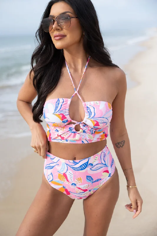 Solo Statement Printed Halter Neck Swimsuit FINAL SALE Summer Ready Swimsuit