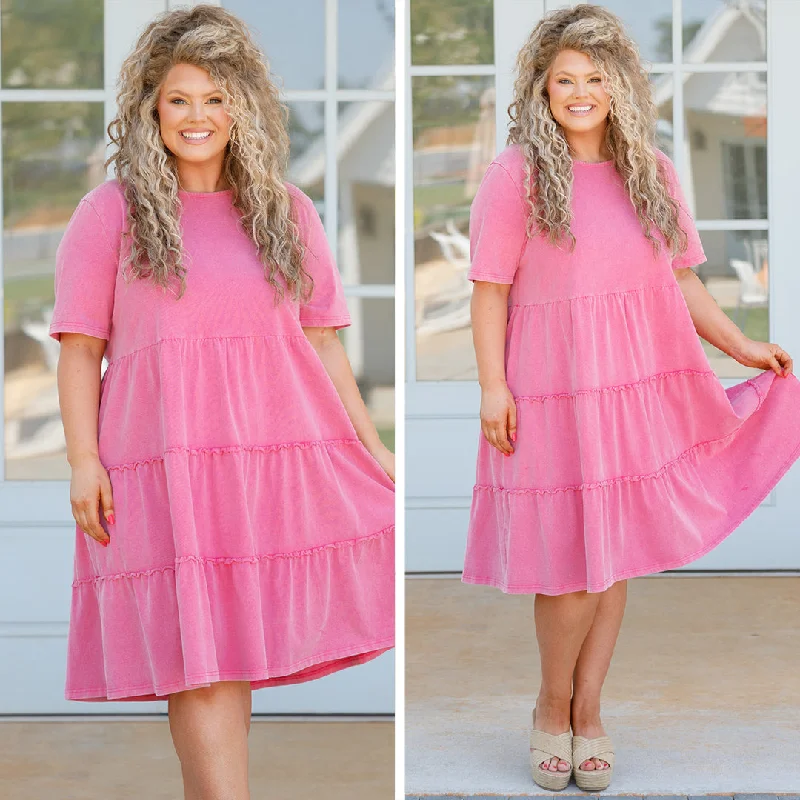 Happier Forever Dress, Pink Tunics Review highly