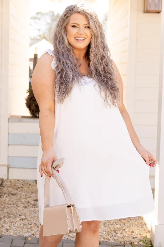 Time Flies By Dress, Ivory Tunics Distressed trendy