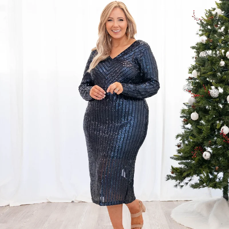 Talk The Talk Dress, Deep Navy Tunics Essential wardrobe