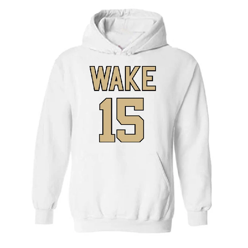 Wake Forest - NCAA Women's Basketball : Kennedy Moore - Sports Shersey Hooded Sweatshirt Hoodie with Full-Zip Functional Layering