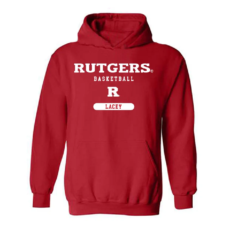 Rutgers - NCAA Women's Basketball : Jojo Lacey - Classic Shersey Hooded Sweatshirt Hoodie with Button Classic Timeless