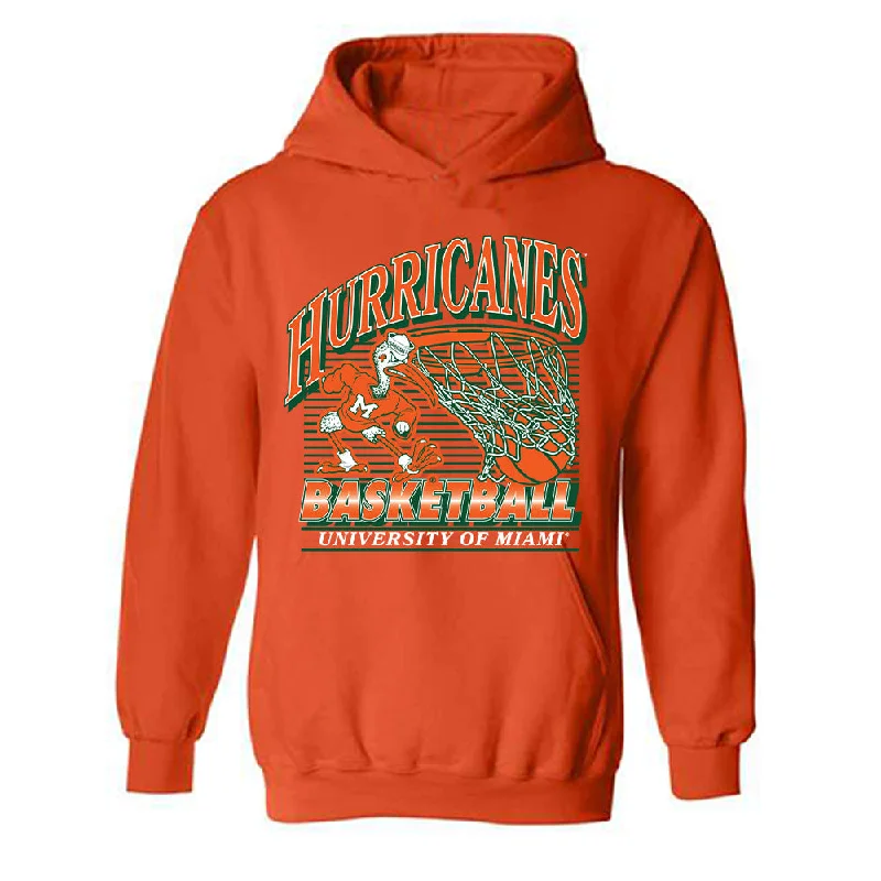 Miami - NCAA Women's Basketball : Sophia Zulich - Sports Shersey Hooded Sweatshirt Hoodie with Metallic Shiny Futuristic