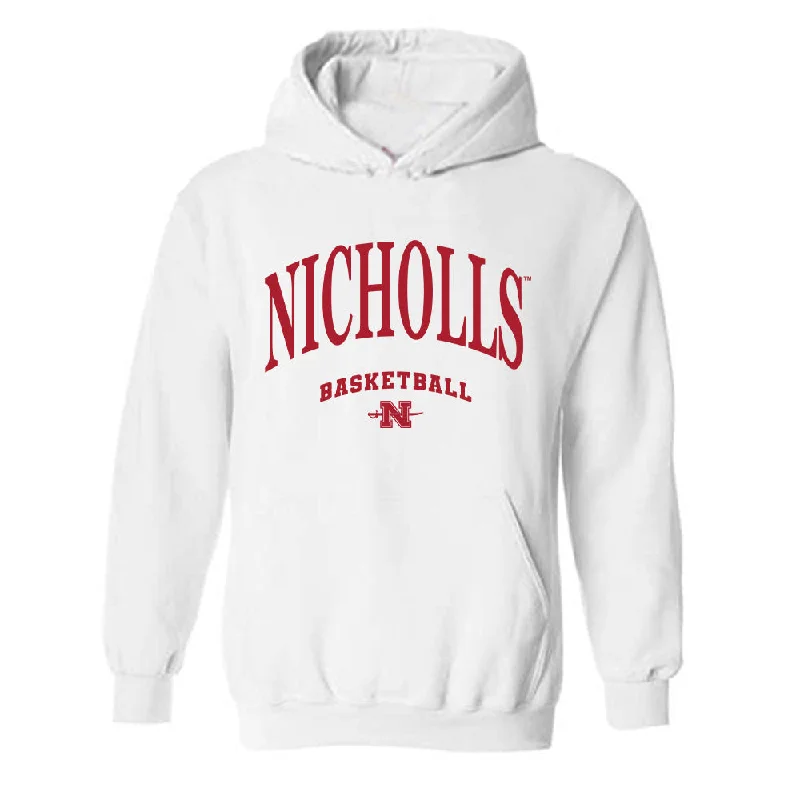 Nicholls State - NCAA Women's Basketball : Emani Burks - Classic Fashion Shersey Hooded Sweatshirt Hoodie with Embroidery Detailed Premium Nicholls State - NCAA Women's Basketball : Emani Burks - Classic Fashion Shersey Hooded Sweatshirt Hoodie with Embroidery Detailed Premium