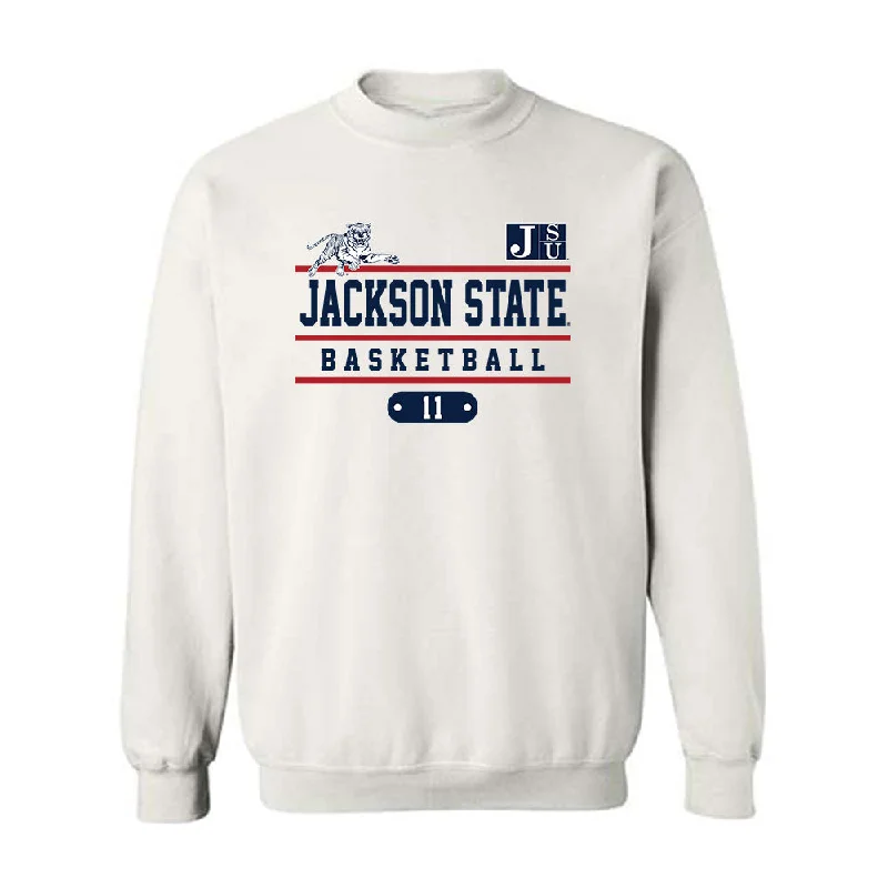 Jackson State - NCAA Women's Basketball : Tierney Kelsey - Classic Fashion Shersey Crewneck Sweatshirt Hoodie with V-Neck Classic Versatile