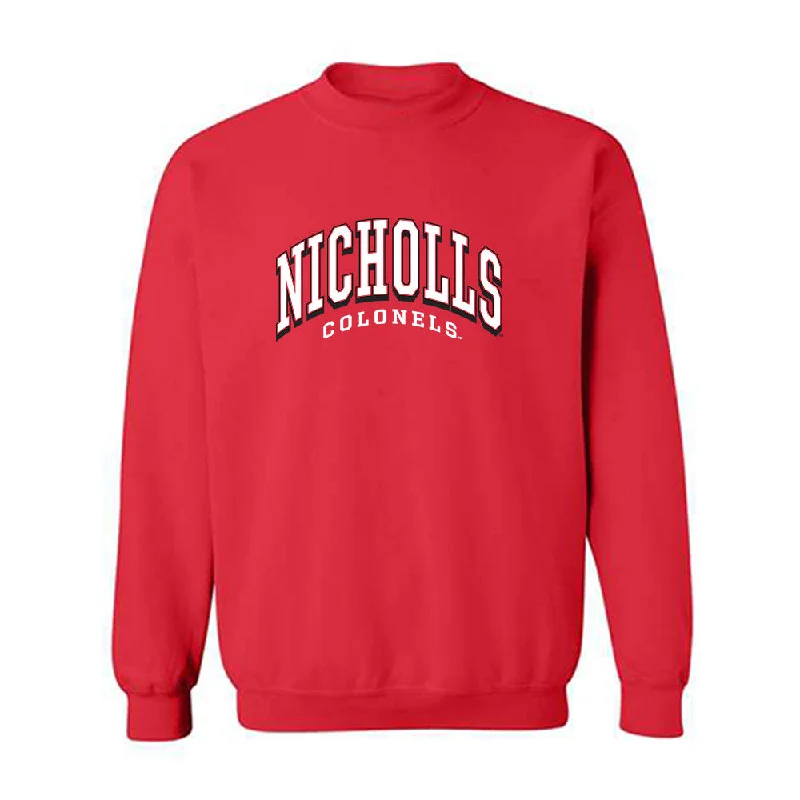 Nicholls State - NCAA Women's Basketball : Asia Broughton - Classic Fashion Shersey Crewneck Sweatshirt Hoodie with Exposed Zipper Edgy Industrial